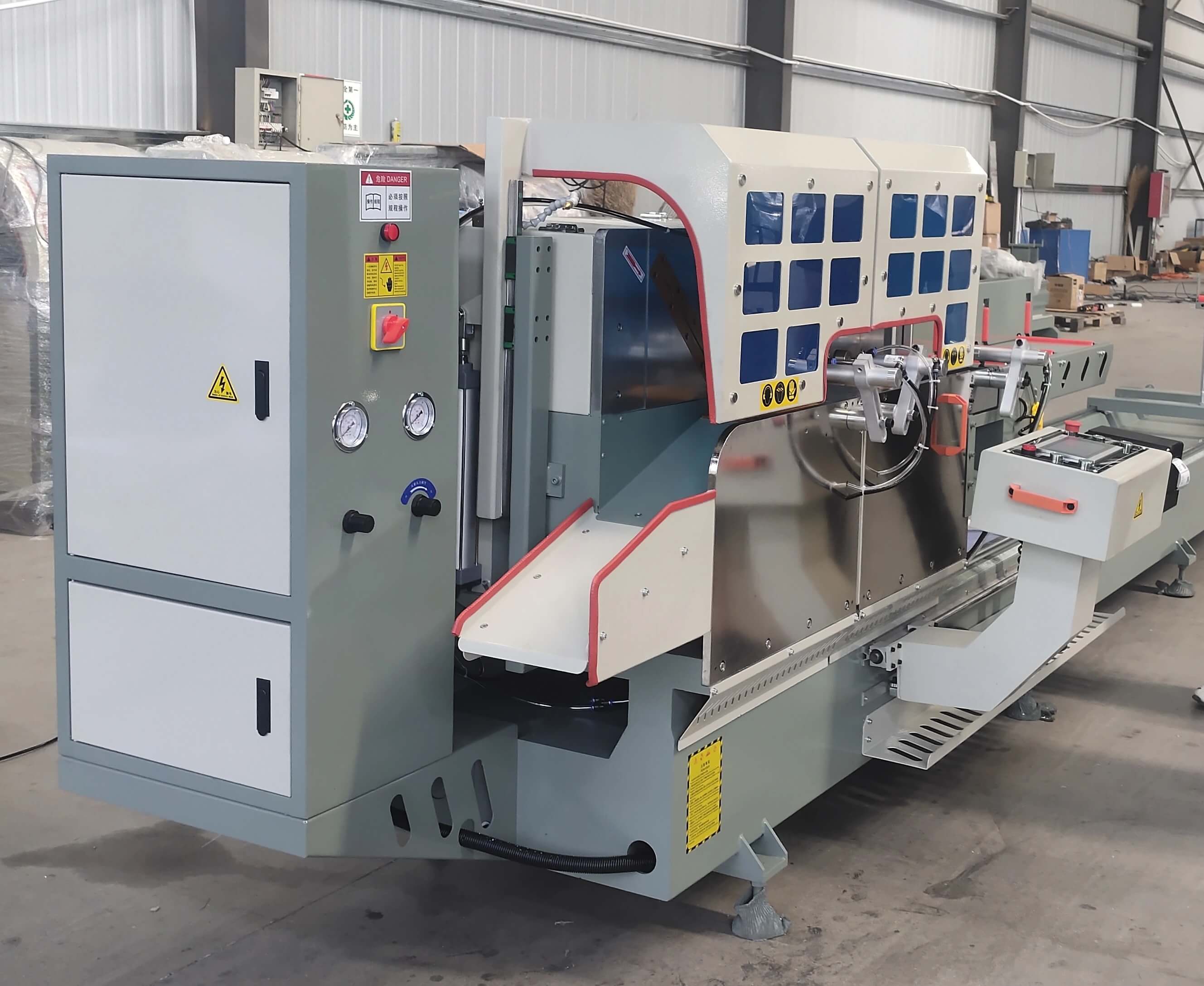 double head aluminium profile cutting machine